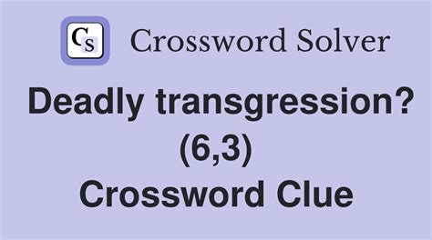 deadly crossword clue